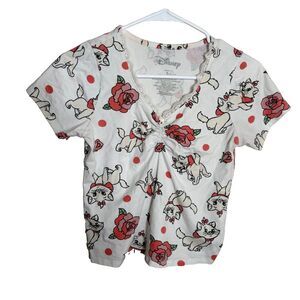 Disney Marie Cat Shirt Women's Small Short Sleeve Top Aristocats